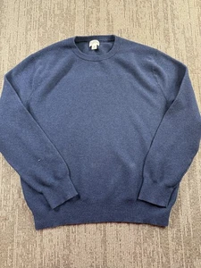 Suéter J Crew Para Hombres Medio Azul Cuello Redondo Tejido Pullover Informal Clásico - Imagen 1 de 7