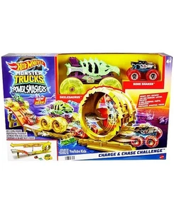 Hot Wheels Monster Trucks Power Smashers Charge & Chase Challenge Track Set - Picture 1 of 5