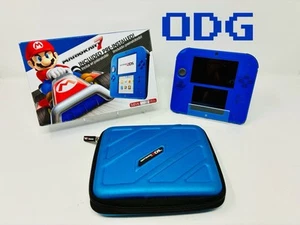 Nintendo 2DS Electric Blue System | Nintendo 3DS (with Box & Case) - Picture 1 of 10