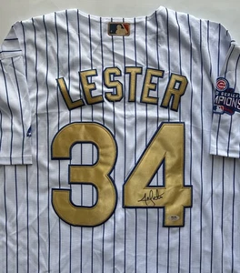 Jon Lester Signed Autographed 2016 World Series Jersey Chicago Cubs PSA/DNA - Picture 1 of 5