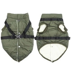 Dog Jacket with Harness,Fleece Lined Warm Puppy Coat for Winter,Soft Windproo... - Picture 1 of 8