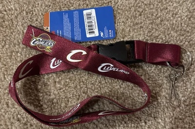 NWT CLEVELAND CAVALIERS CAVS LICENSED SUBLIMATED LANYARD ID BADGE  KEYCHAIN - Image 1 of 3