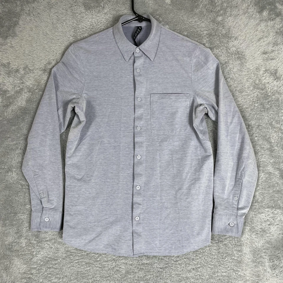 Lululemon Shirt Mens XS Blue/Gray Long Sleeve Button Down Stretch Pocket LM3DJQS - Image 1 of 4
