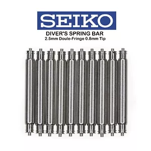 NEW SEIKO 10PC 20mm 2.5mm Fat Spring Bars SEIKO PROSPEX Non Magnetic Stainless - Picture 1 of 3