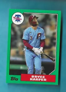 BRYCE HARPER 2022 TOPPS ARCHIVES #252 1987 RETRO GREEN BORDER PARALLEL /125 - Picture 1 of 2