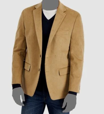 Chaqueta Abrigo Deportivo Club Room Hombre Beige Pana Ajuste Clásico Talla 38S Foto 1 de 2