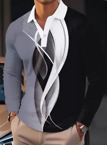 Casual Men’s Polo Long Sleeve - Picture 1 of 5