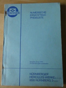 original HERCULES 1970 nummerische Ersatzteile PREISLISTE - Bild 1 von 4