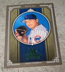 2005 Donruss Diamond Kings Baseball Carlos Zambrano Framed Green /50 #51 - Picture 1 of 11
