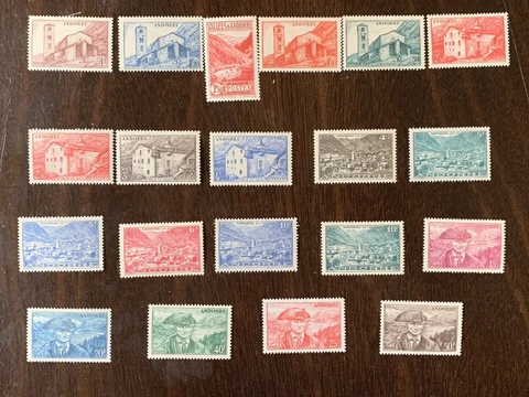 FRENCH ANDORRA LOT OF MINT HINGED STAMPS SHORT SETS, SCENERY, MOUNTAINS & MORE Cover