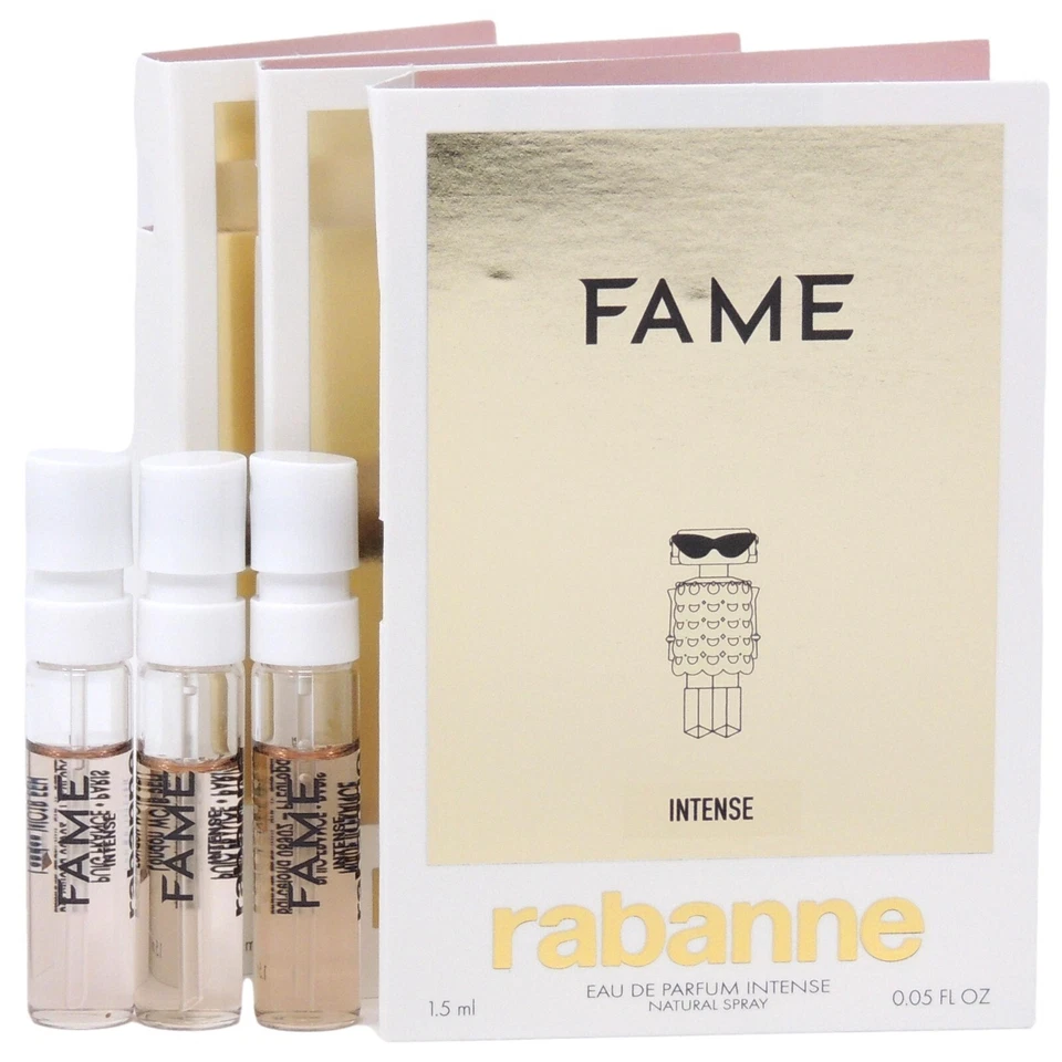 Paco Rabanne Fame Intensive 1,5 мл 0,05 жидкой унции x 3 ОБРАЗЦА ПАРФЮМЕРНОГО СПРЕЯ - Изображение 1 из 1