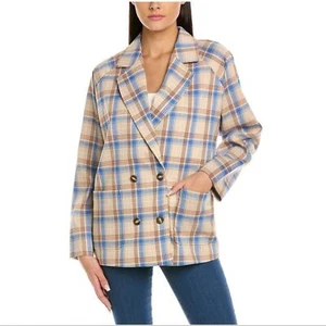 The Fifth Label Baseline Coat Bone Check NWT Women SIZE XS - Picture 1 of 2