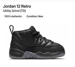 Nike Air Jordan 12 Retro Utility Grind (TD) Size 4c DM5206-006 NIB - Picture 1 of 1