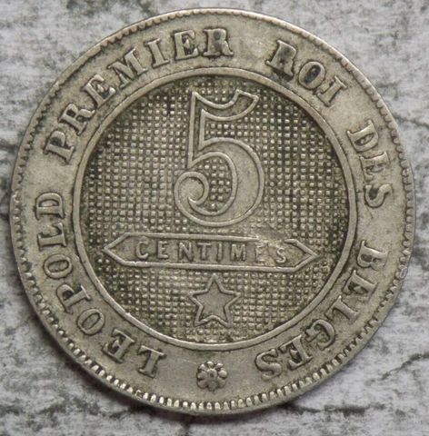 Belgium 1862 5 Centimes Coin Cover
