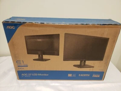 AOC 27" Full HD 1920x1080 Monitor IPS Panel 5ms FlickerFree HDMI/VGA 27E1H  - Image 1 of 2