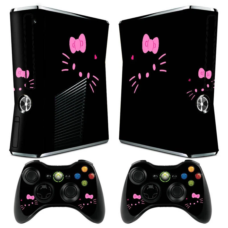 21 Black Kitty Cat Vinyl Decal Sticker Cover For Xbox360 Slim Console Controller - Image 1 of 1