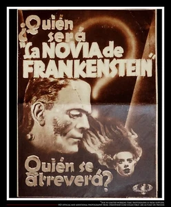 THE BRIDE OF FRANKENSTEIN Original universal Spanish Herald 1935 - Picture 1 of 9