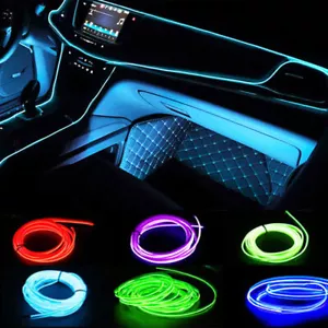 2-5 m Car Interior Atmosphere Wire Auto Strip Light LED Decor Lamp Accessories - Imagen 1 de 12