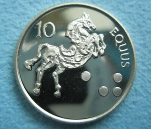 SLOVENIA 10 tolar 2006 PROOF UNC PP Horse Nature Equis Braille Animal Scarce - Picture 1 of 2
