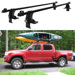For Toyota Tacoma Pickup Black 54" Top Roof Rack Cross Bar Cargo Carrier w/Lock - Picture 1 of 18
