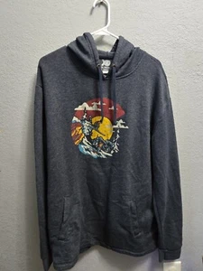 Yo Colorado Mens Soft Hoodie Sweatshirt Size L State Flag Ski Mountain Scene - Picture 1 of 6