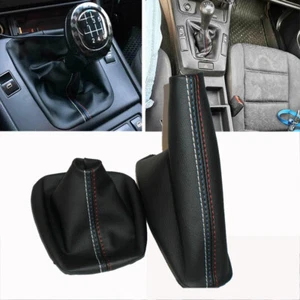 For BMW E30 E36 E34 E46 Z3 Leather Gear Shift Knob Handbrake Gaiter Boot Cover - Picture 1 of 6