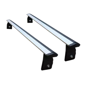 For Land Rover Defender 110 1993-2020 Roof Rack Cross Bars Rain Gutters Silver - Picture 1 of 6