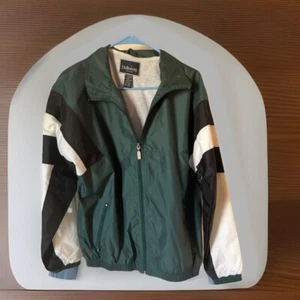 Giacca a vento vintage Holloway piccola foderata con zip frontale tasca con cerniera nera - Foto 1 di 5