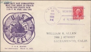 U.S.1935. u.s.s. Macon "Rest in Peace", u.s.s. Grebe - Picture 1 of 1