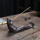 Incense Burner Frog Sculpture Incense Stick Holder Figurine Yoga Decoration  WB