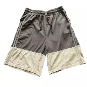 Colorfull Leaf Black and Gray Pull On Athletic Shorts, Size M - Picture 1 of 4