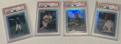 Lot of 4 PSA 9 2010 Bowman Chrome Yankee RC refractor Rizzo DJ Chapman Donaldson - Image 1 of 4