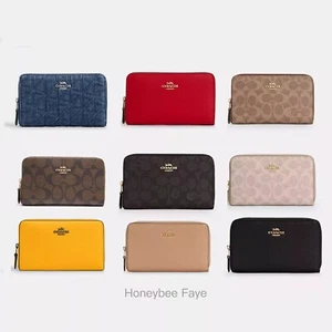 NWT Coach Medium Id Zip Wallet In Signature Canvas/Jacquard CW781/C4124/CAP29 - Picture 1 of 121