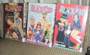 BLACK CAT VOLUMES 1-3 BOOKS Manga English Kentaro Yabuki EX-LIBRARY Lot PB - Picture 1 of 3