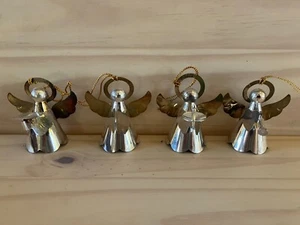 Vintage 4 Mini Ornamenti Angelo in Metallo - Decorazione Natalizia - Foto 1 di 12