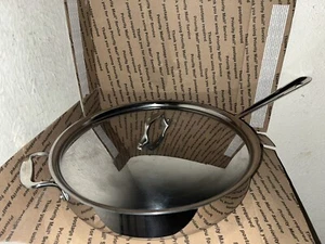 All Clad 6Qt MetalCrafters LLC 13.5” Stainless Steel Sauce Pan with Lid and Rack - Picture 1 of 12