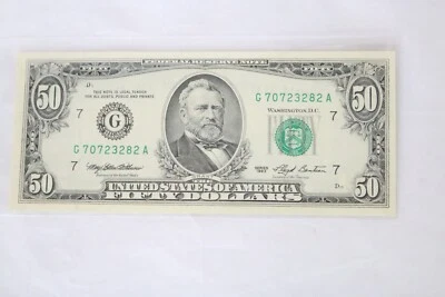 Series Of 1993 $50 Federal Note Serial #G70723282A - Image 1 of 2