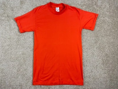Camiseta de Colección Duke Para Hombre Mediana Puntada Única EE. UU. Tejida Cuello Redondo Naranja en Blanco Foto 1 de 4