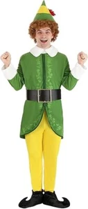 Christmas Buddy the Elf Costume Santa Suit Outfit Full Set Adult Small NEW WIG - Picture 1 of 7