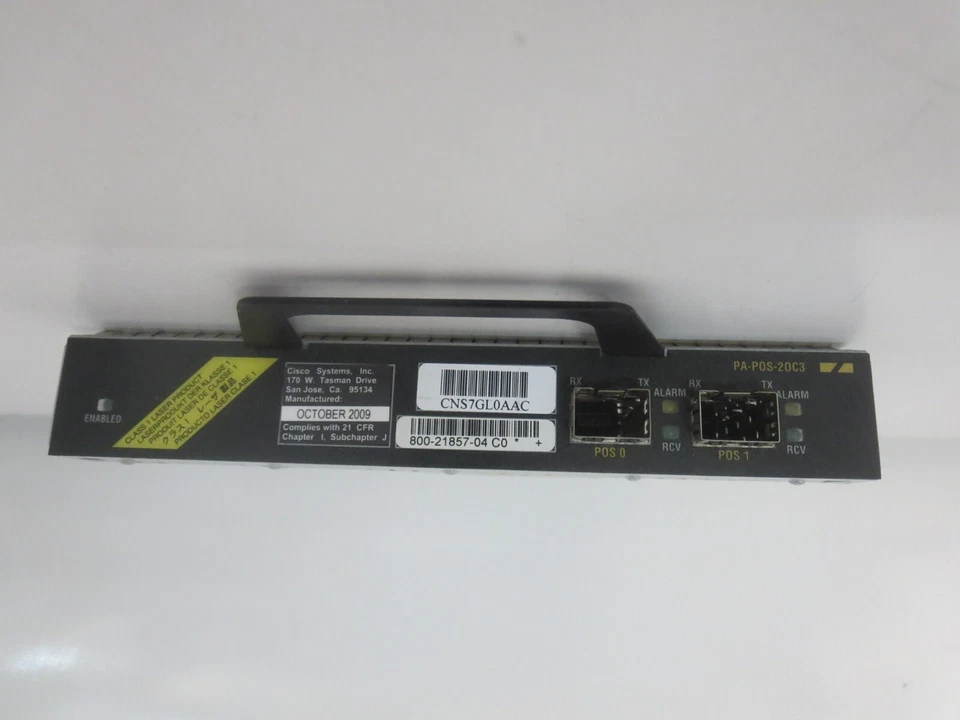 CISCO PA-POS-2OC3 CNS7GL0AAC 2 Port Packet/SONET OC3c/STM1 Port Adapter - Image 1 of 4
