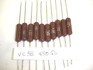 Clarostat VC5E 450 OHM 5W Wirewound Vitreous Resistor