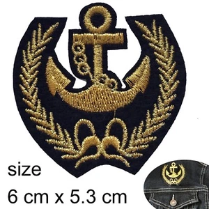 Anchor Iron on patch sailing sail marine ship boat anchoring iron-on patches - Picture 1 of 2