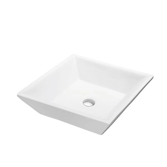 Dawn CASN105014 Contemporary Vessel Above-Counter Square Ceramic Art Basin - Image 1 of 1