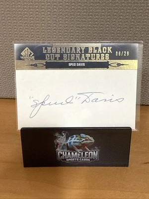 2011 SP Legendary Cuts Legendary Black Out Signatures Spud Davis Cut Auto /29 - Image 1 of 2
