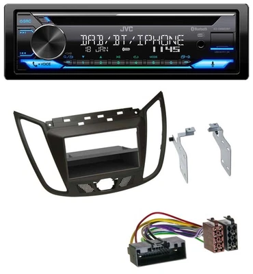 JVC Bluetooth MP3 USB DAB CD Autoradio für Ford C-Max / Kuga - dunkelbraun - Bild 1 von 4