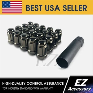 24 Pc Set Spline Tuner Lug Nuts ¦ 12x1.5 ¦ Gunmetal ¦ Honda Accord Civic CR-V - Picture 1 of 4