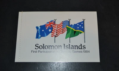 SOLOMOM ISLANDS SCOTT #534 #532A LOS ANGELES SUMMER OLYMPIC COMPLETE BOOKLET MNH - Image 1 of 3