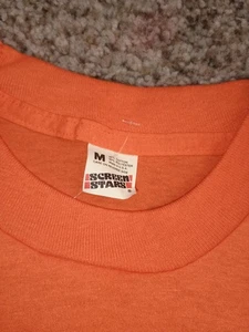 VINTAGE 1980:S SCREEN STARS ORANGE BLANKO 50/50 T-SHIRT ISA Gr. M - Bild 1 von 2