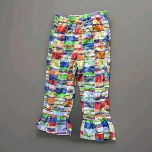 Kellys Kids Madras Plaid Ruffle Capris Kids Size 14/16 - Picture 1 of 3