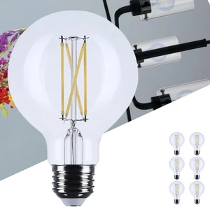 SATCO S12482 - 6 Watt G25 LED Globe Light Bulb - 3500K - 120 Volts (6 Pack) - Picture 1 of 5